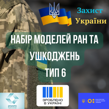 Набор моделей ран и повреждений. Тип 6